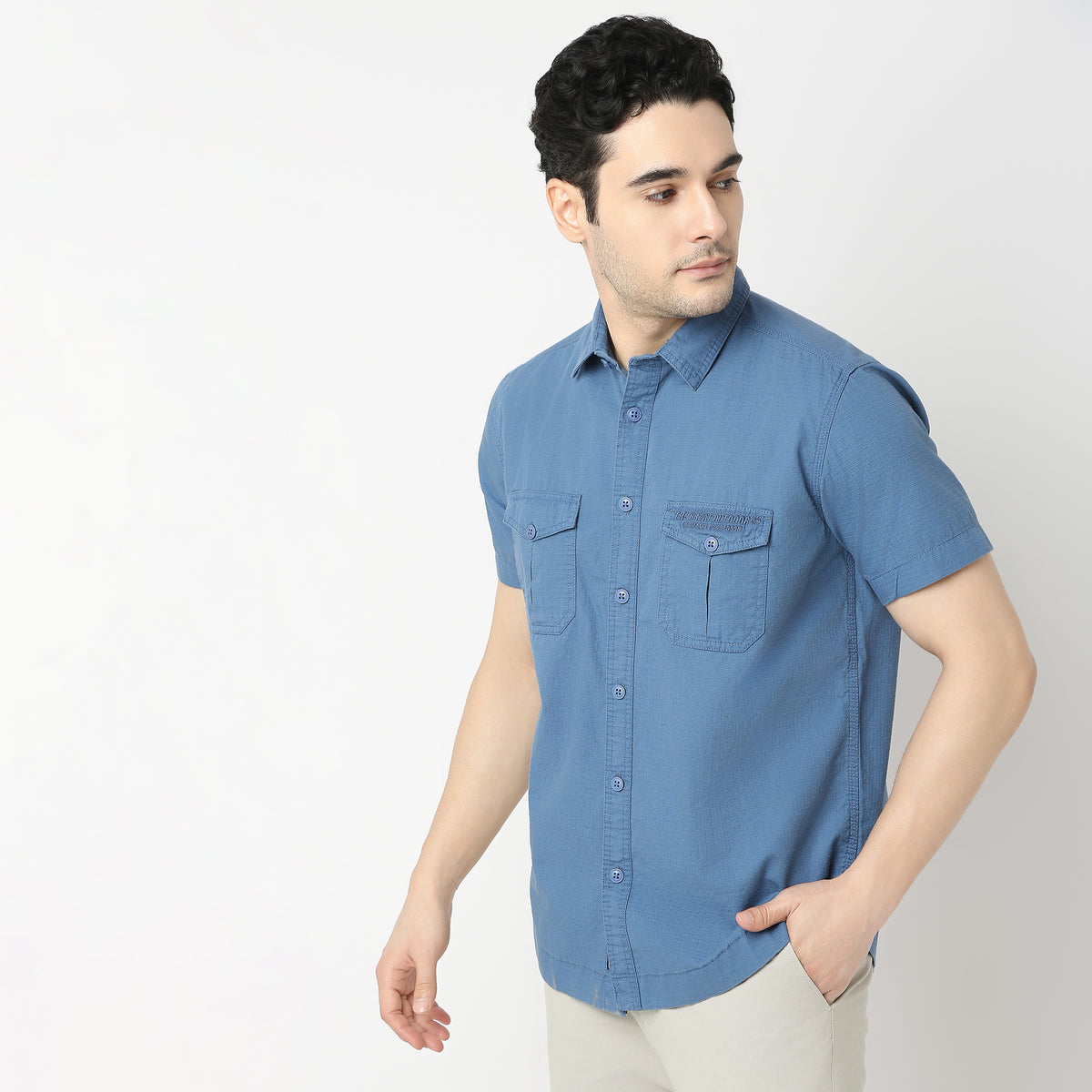 Regular Fit Solid Shirt