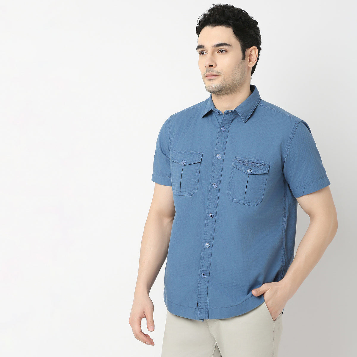 Regular Fit Solid Shirt