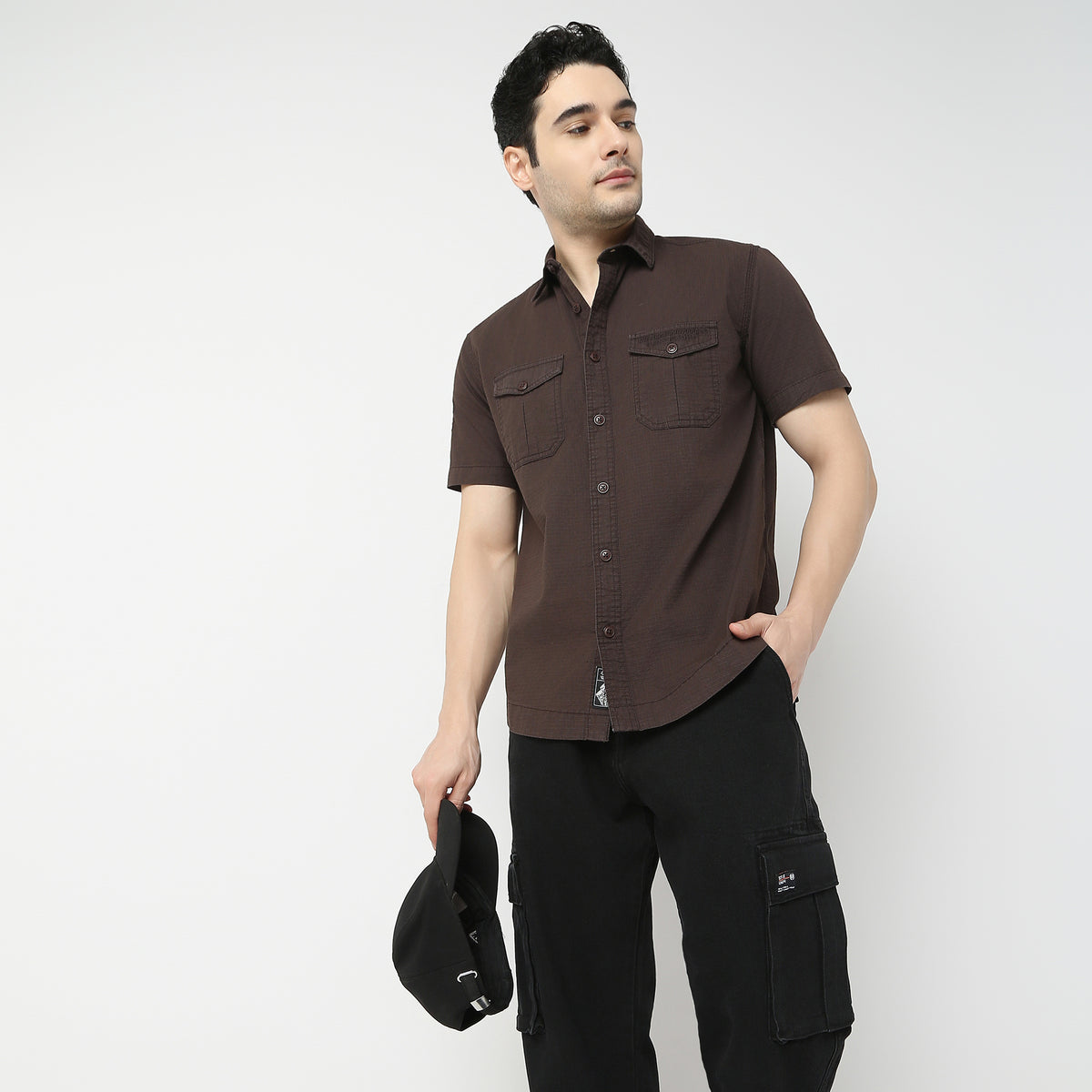 Regular Fit Solid Shirt