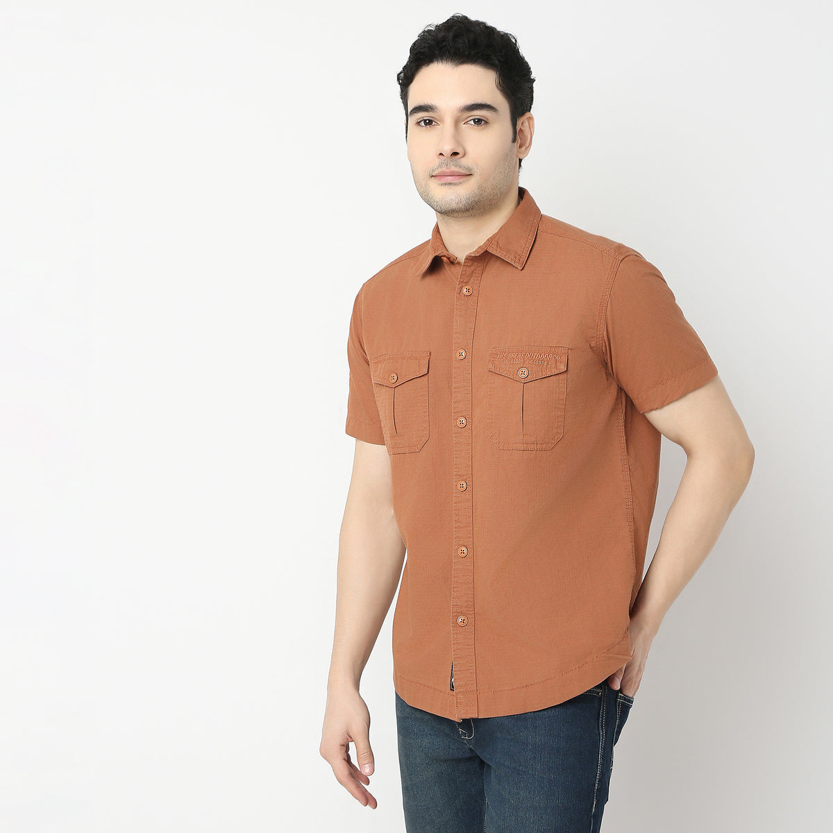 Regular Fit Solid Shirt