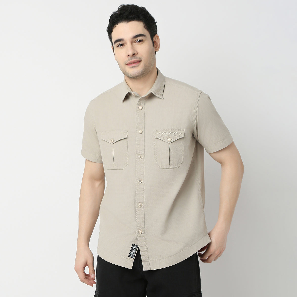 Regular Fit Solid Shirt