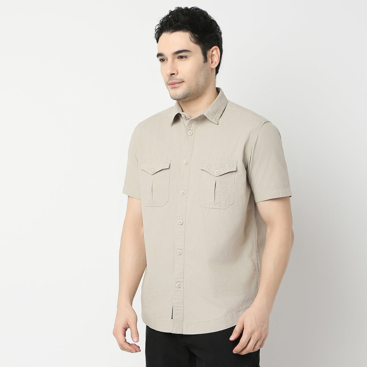 Regular Fit Solid Shirt