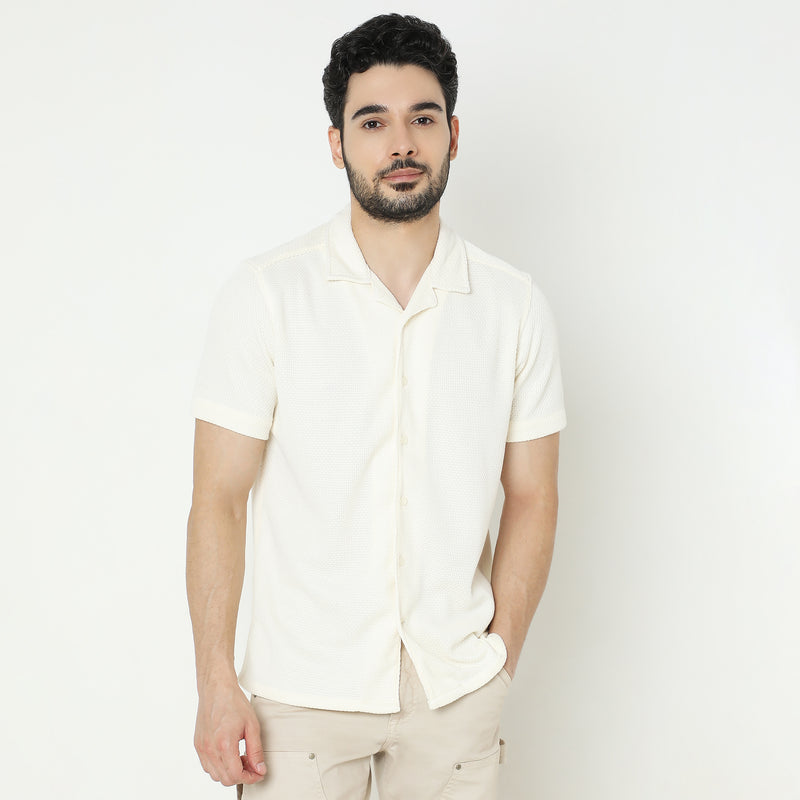 Slim Fit Solid Shirt