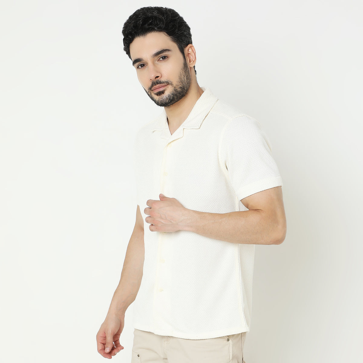 Slim Fit Solid Shirt