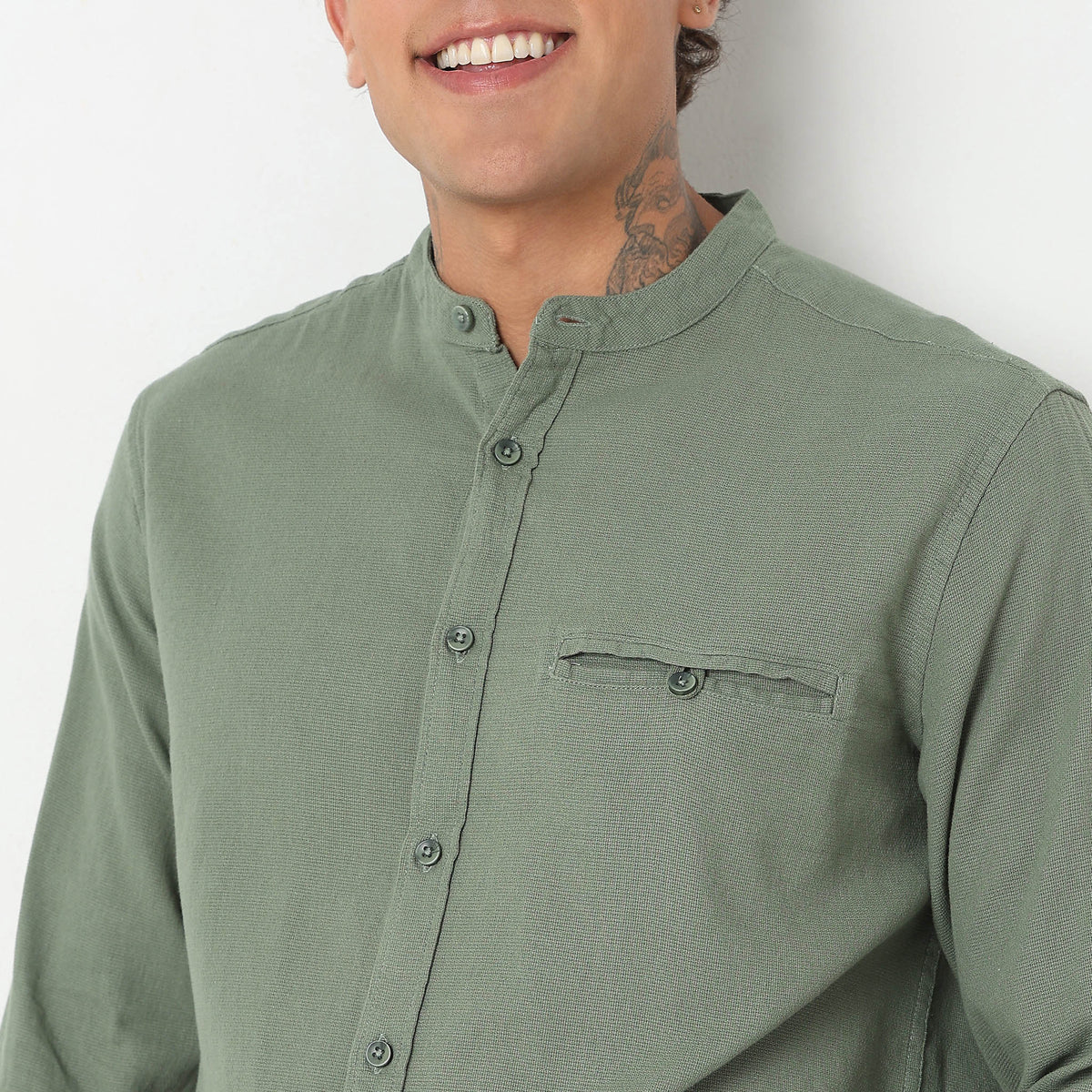 Regular Fit Solid Shirt