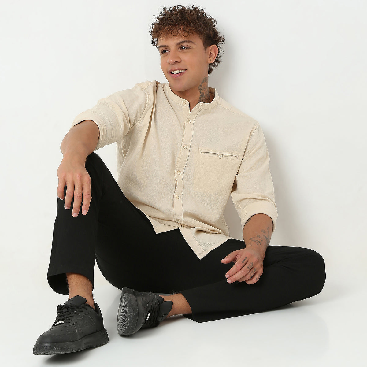 Regular Fit Solid Shirt