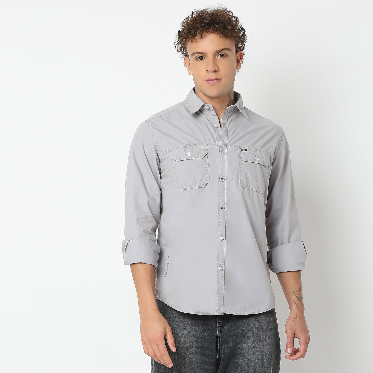 Regular Fit Solid Shirt