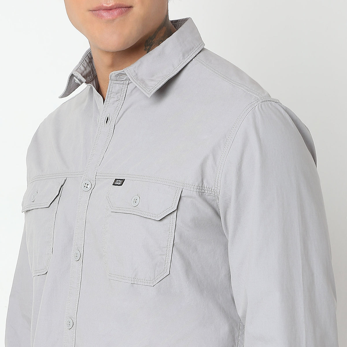 Regular Fit Solid Shirt