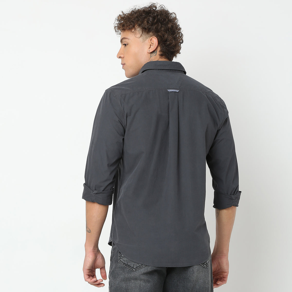 Regular Fit Solid Shirt