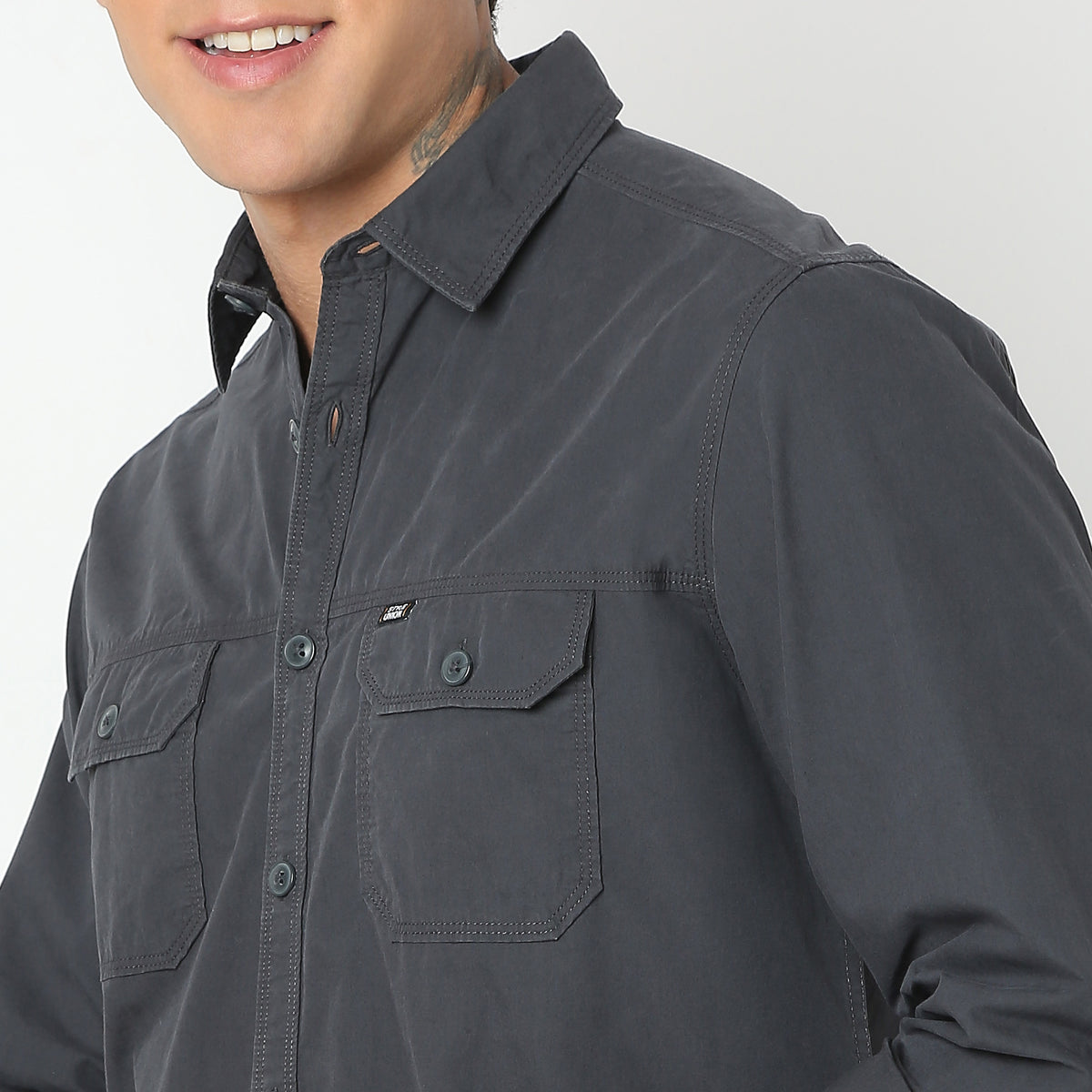 Regular Fit Solid Shirt