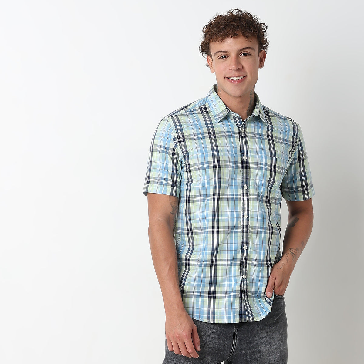 Regular Fit Checkered Shirt