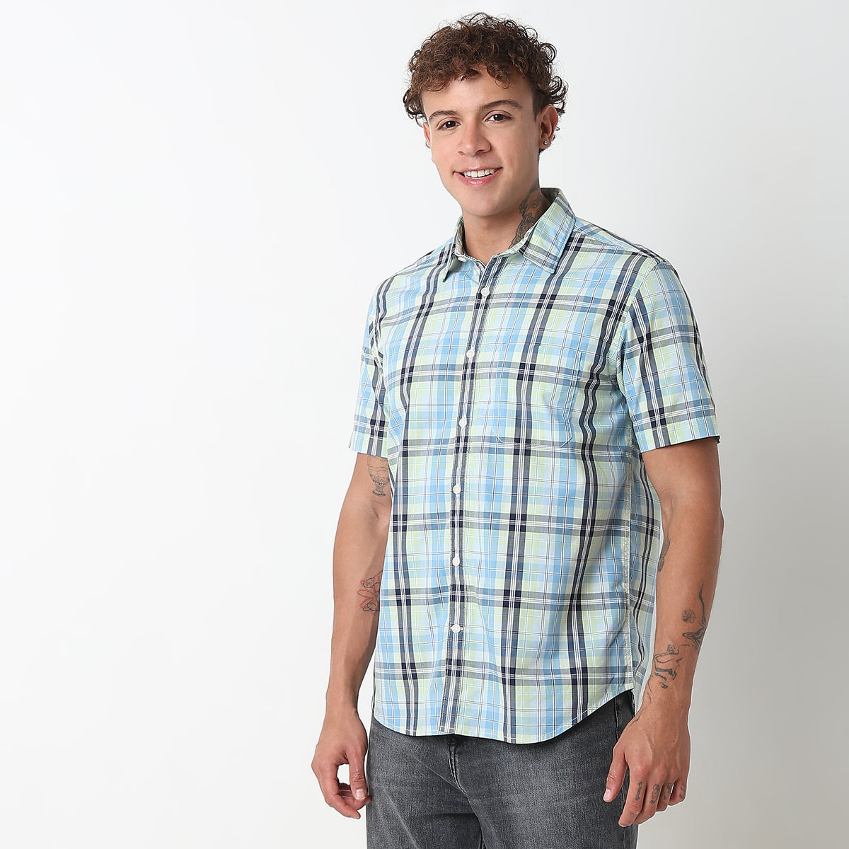 Regular Fit Checkered Shirt