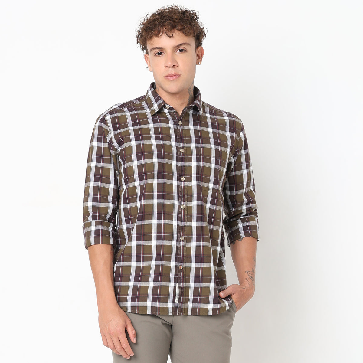 Regular Fit Checkered Shirt