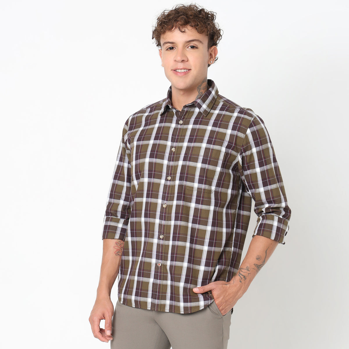 Regular Fit Checkered Shirt