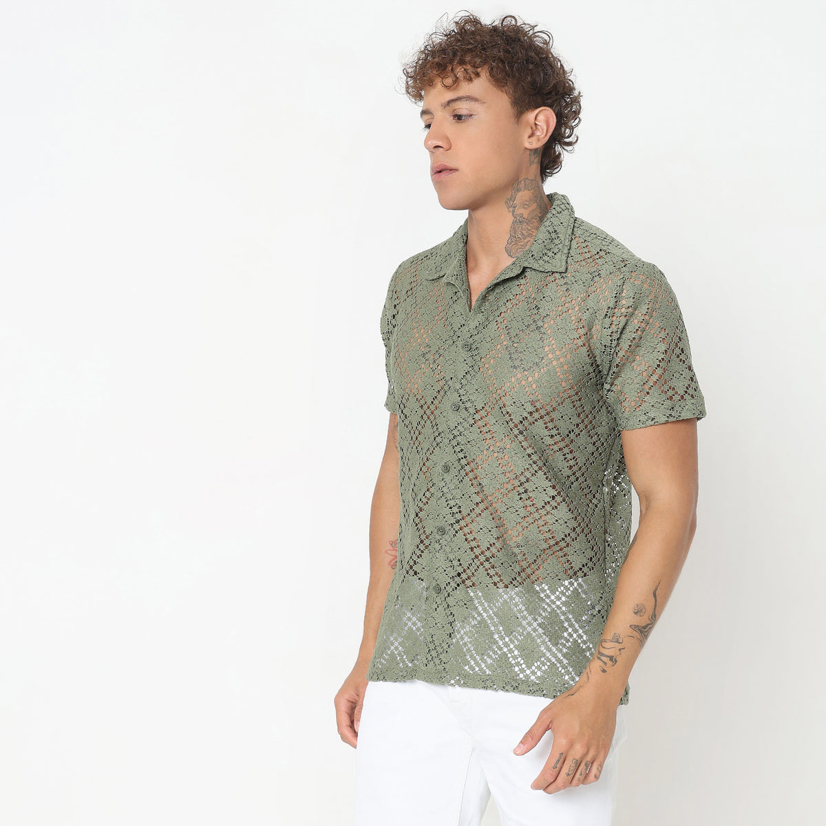 Regular Fit Lace Shirt