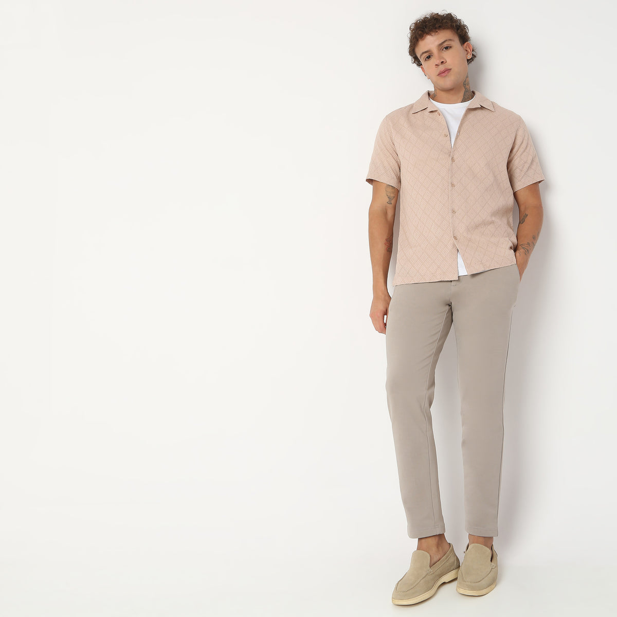 Regular Fit Solid Shirt