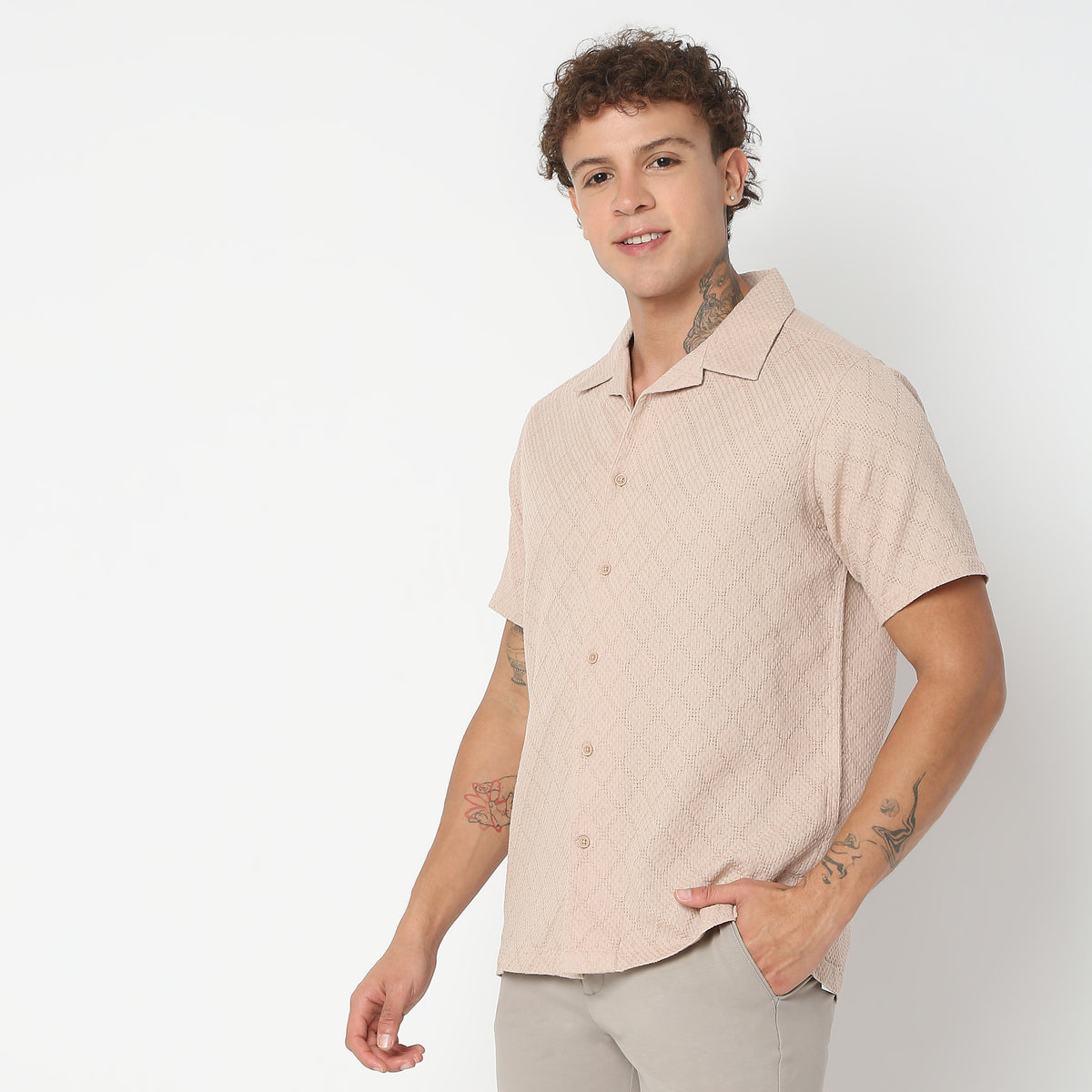 Regular Fit Solid Shirt