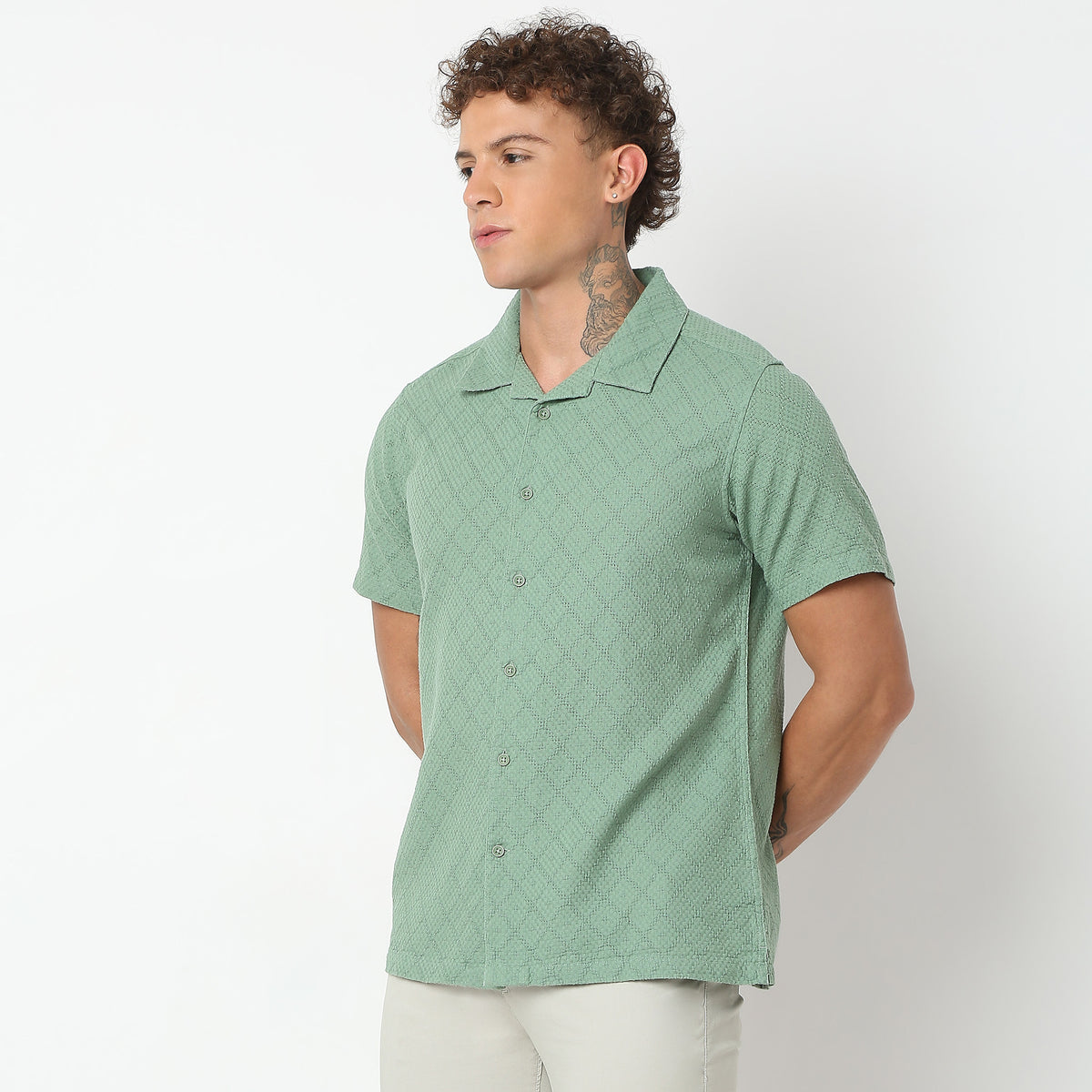 Regular Fit Solid Shirt