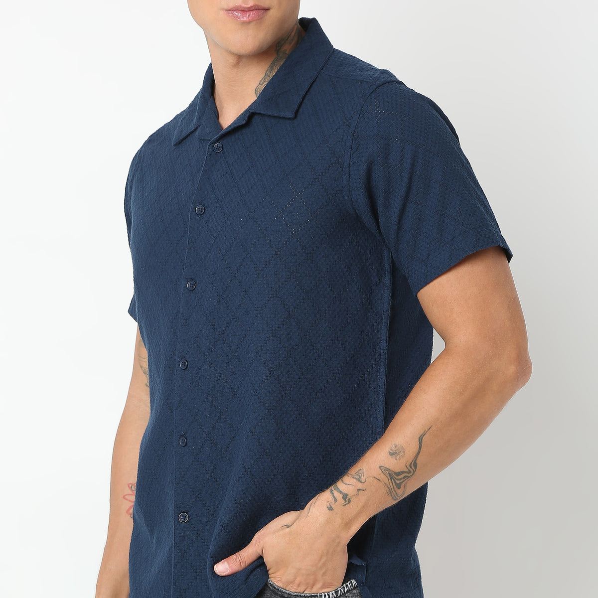 Regular Fit Solid Shirt