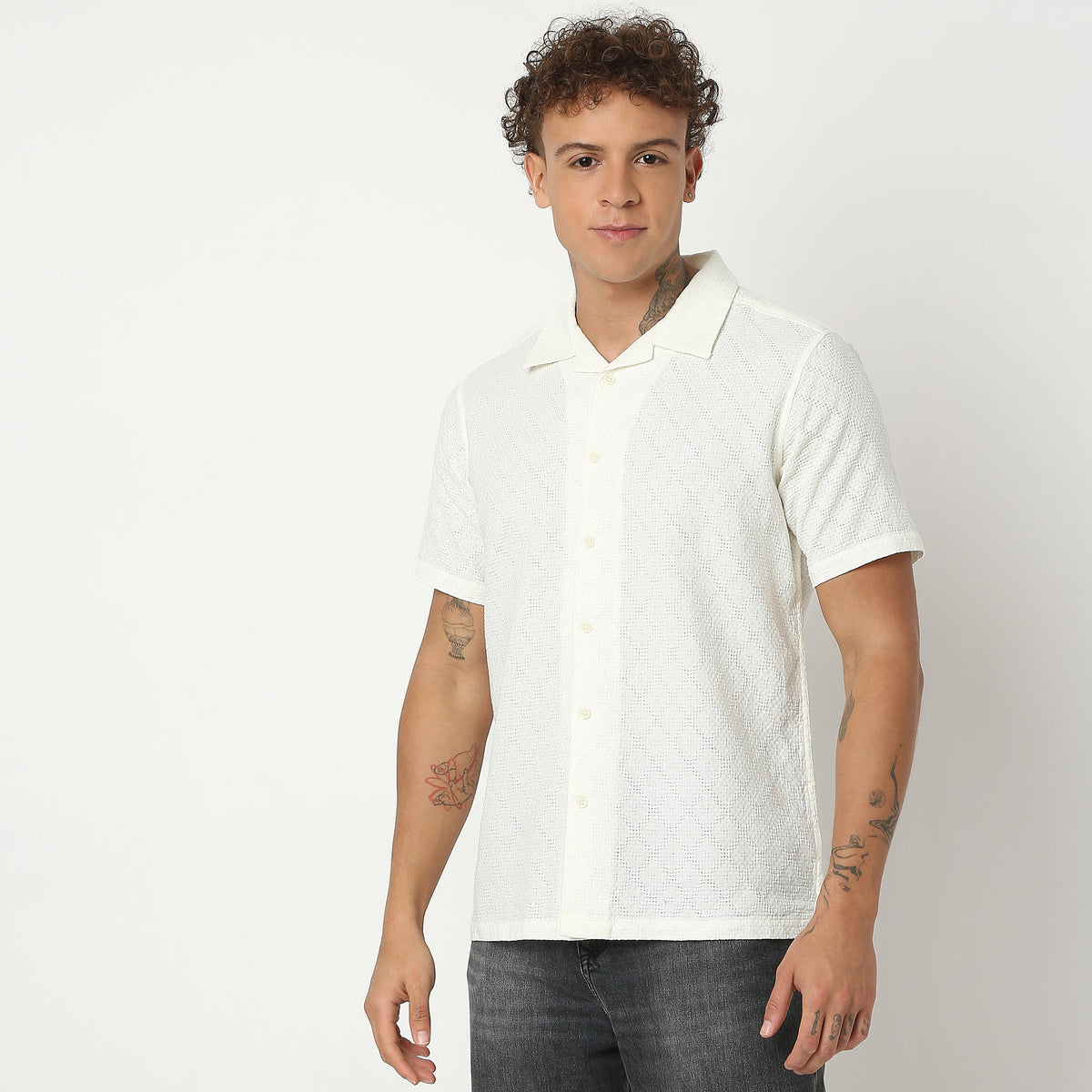 Regular Fit Solid Shirt