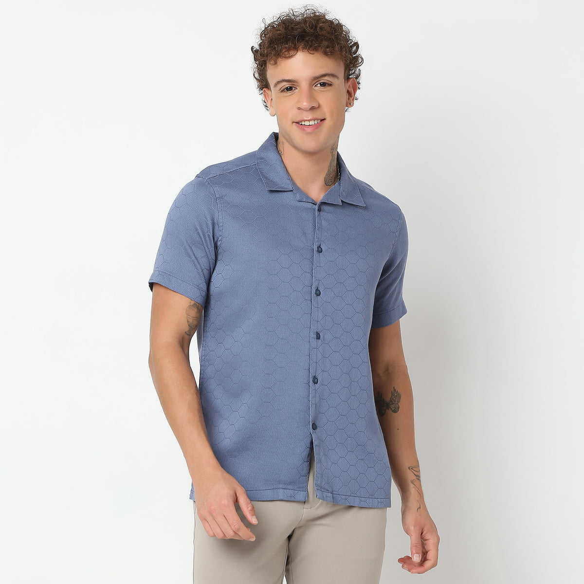 Regular Fit Solid Shirt