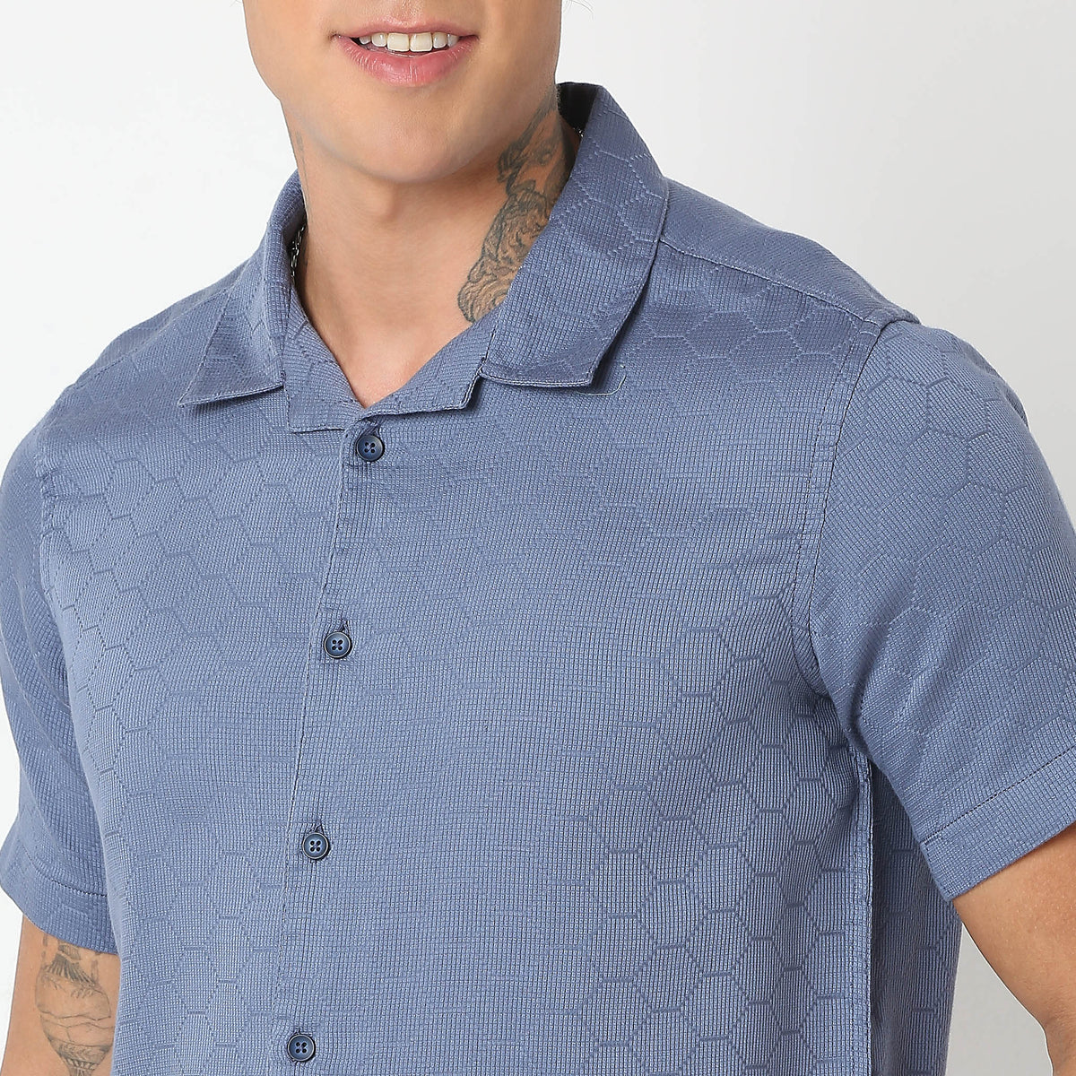 Regular Fit Solid Shirt