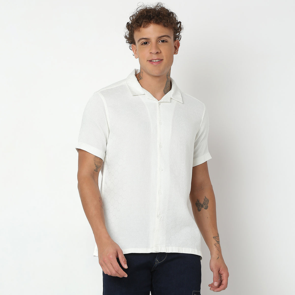 Regular Fit Solid Shirt