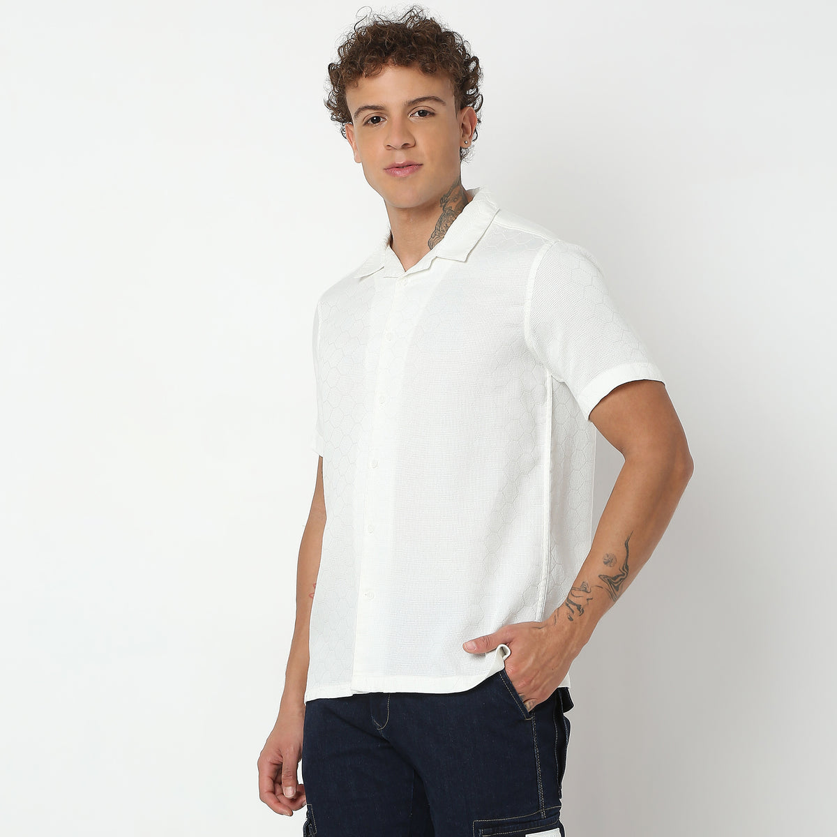 Regular Fit Solid Shirt