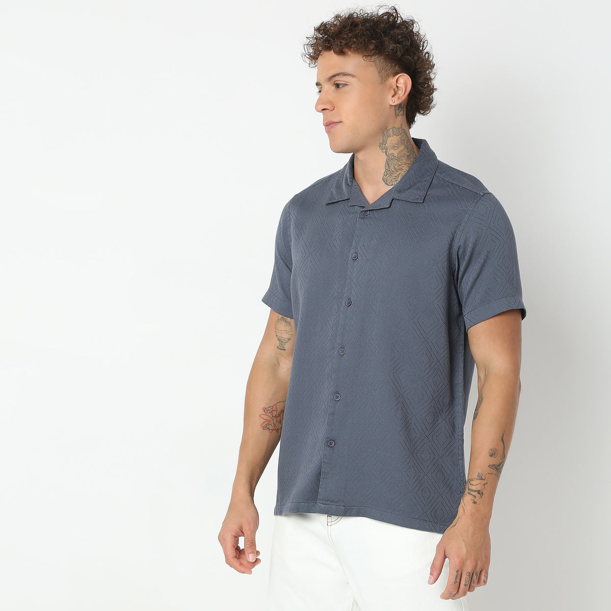 Regular Fit Solid Shirt