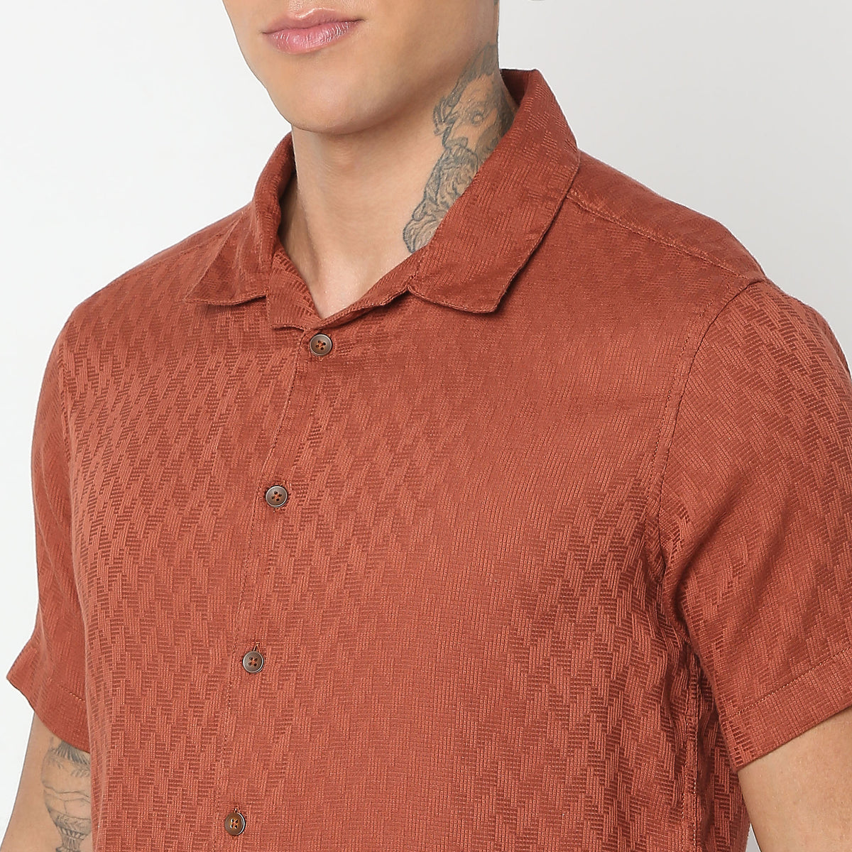 Regular Fit Solid Shirt