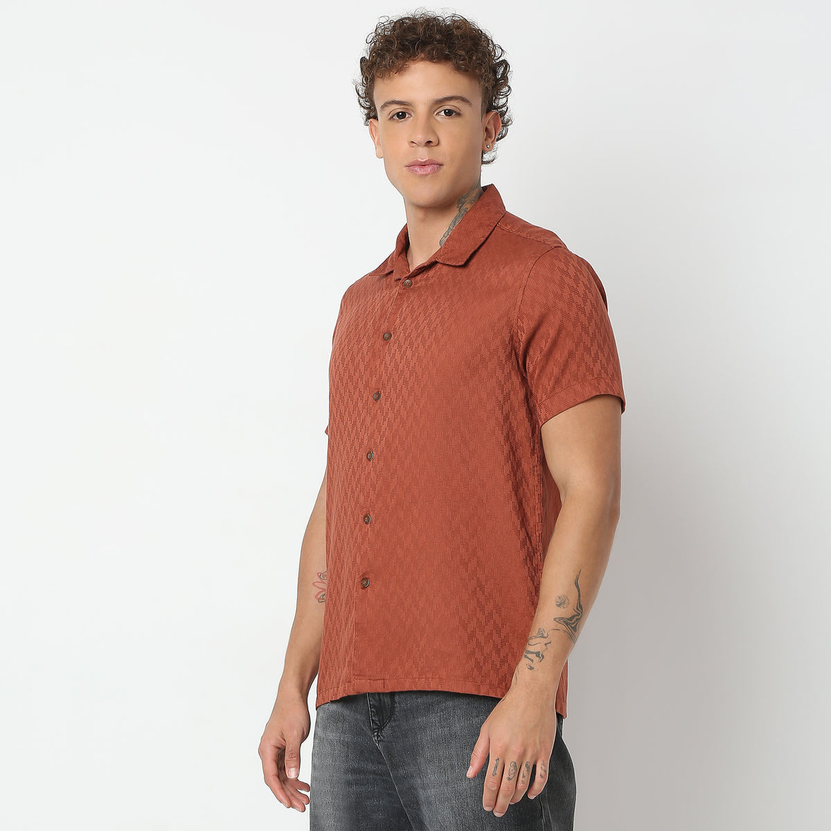 Regular Fit Solid Shirt