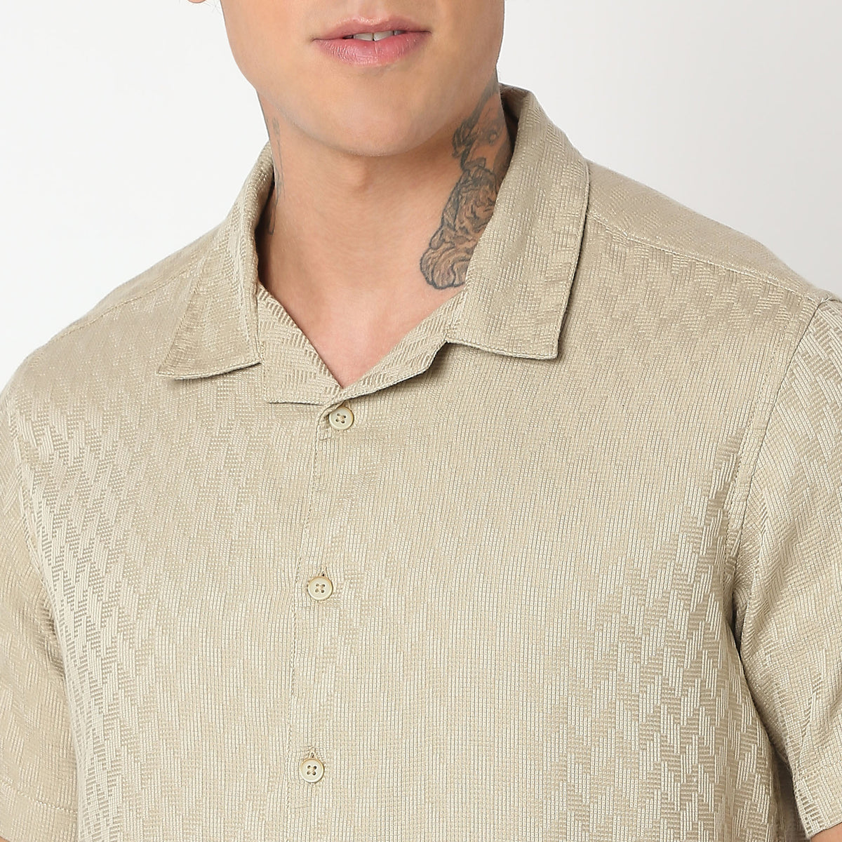 Regular Fit Solid Shirt