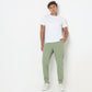 Regular Fit Solid Mid Rise Trackpants