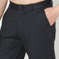Regular Fit Solid Mid Rise Trousers