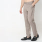 Regular Fit Solid Mid Rise Trousers