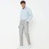 Regular Fit Solid Mid Rise Trousers