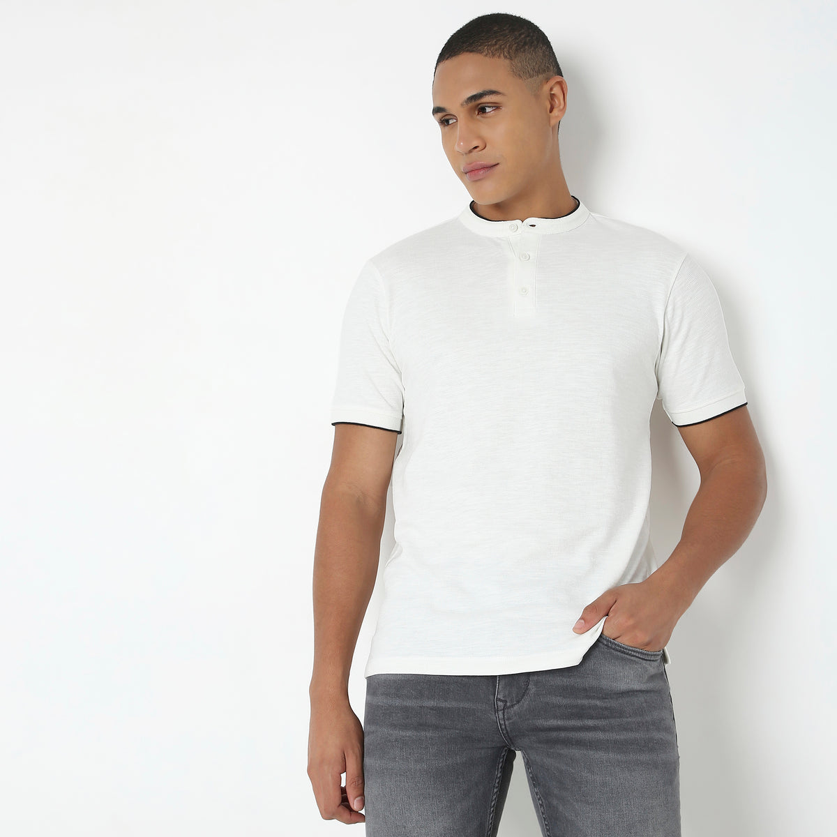 Regular Fit Solid T-Shirt