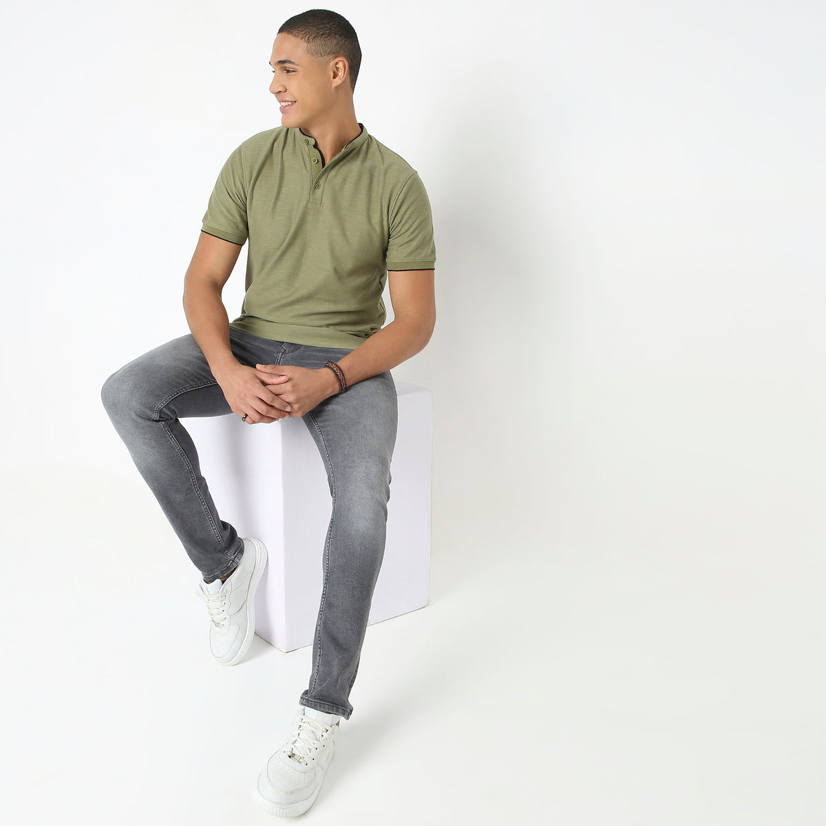 Regular Fit Solid T-Shirt