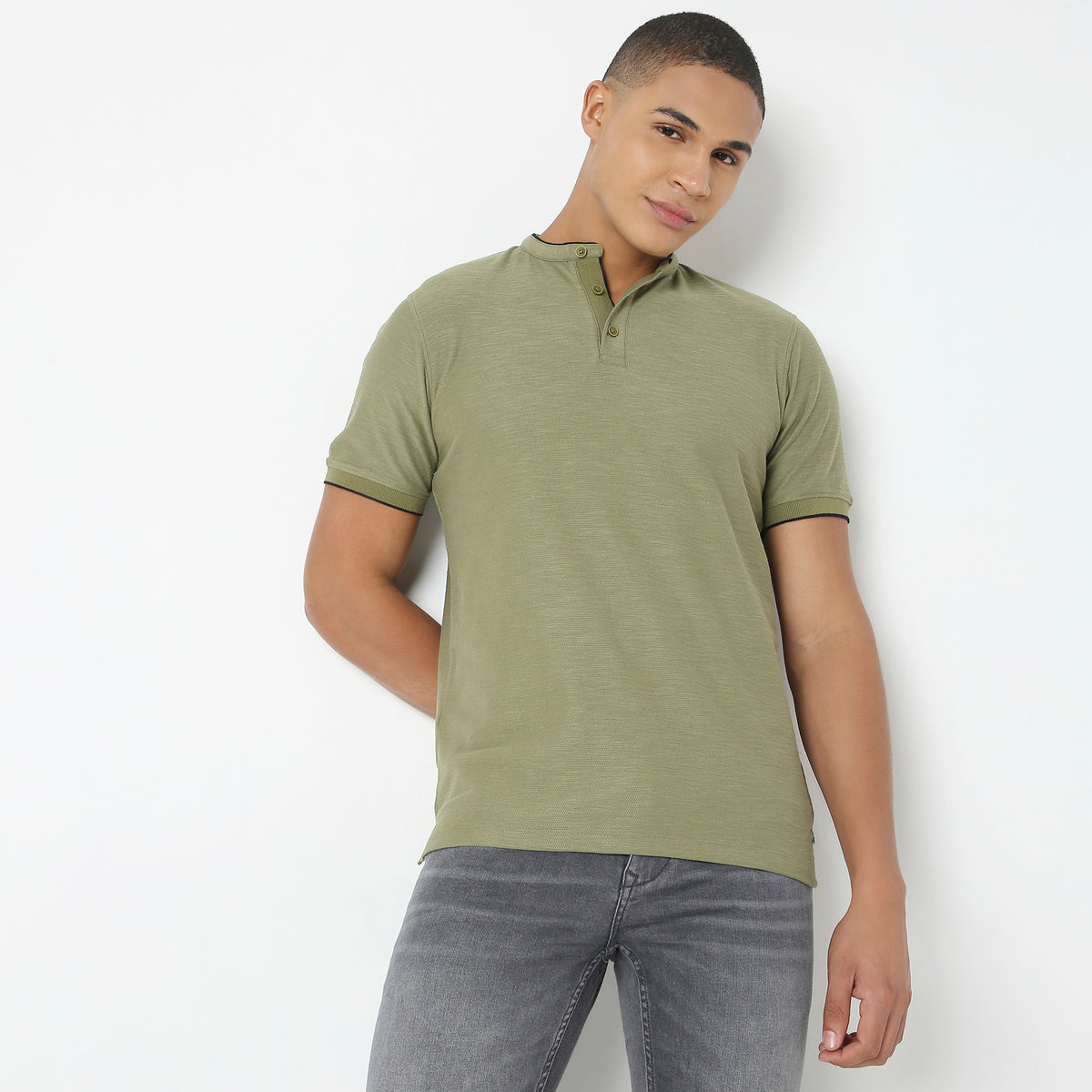 Regular Fit Solid T-Shirt