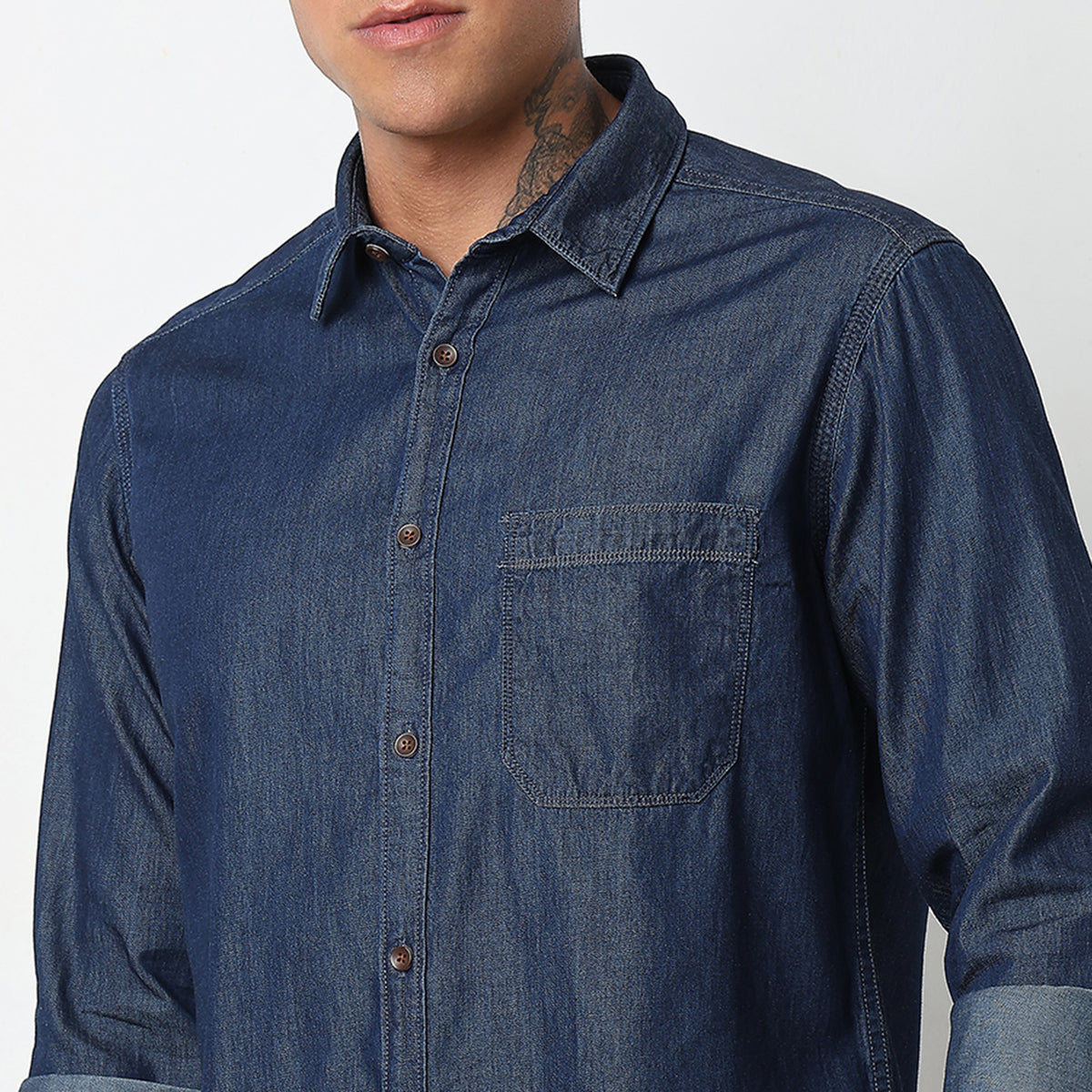 Slim Fit Solid Shirt