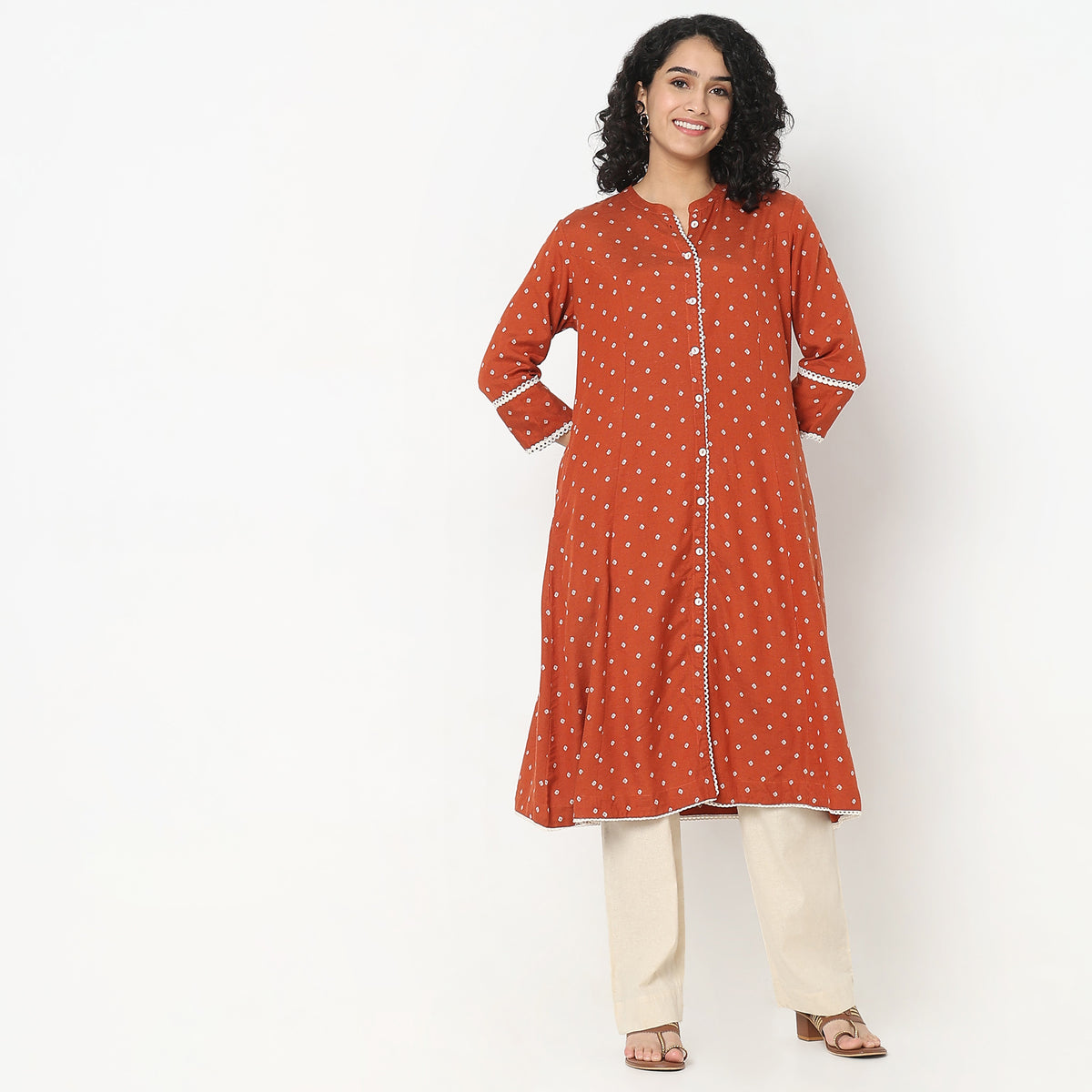 Flare Fit Printed Kurta