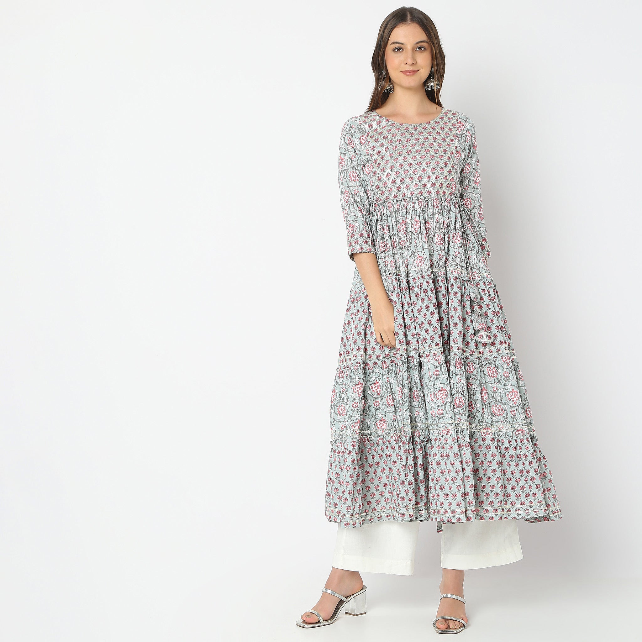 Flare Fit Printed Dress