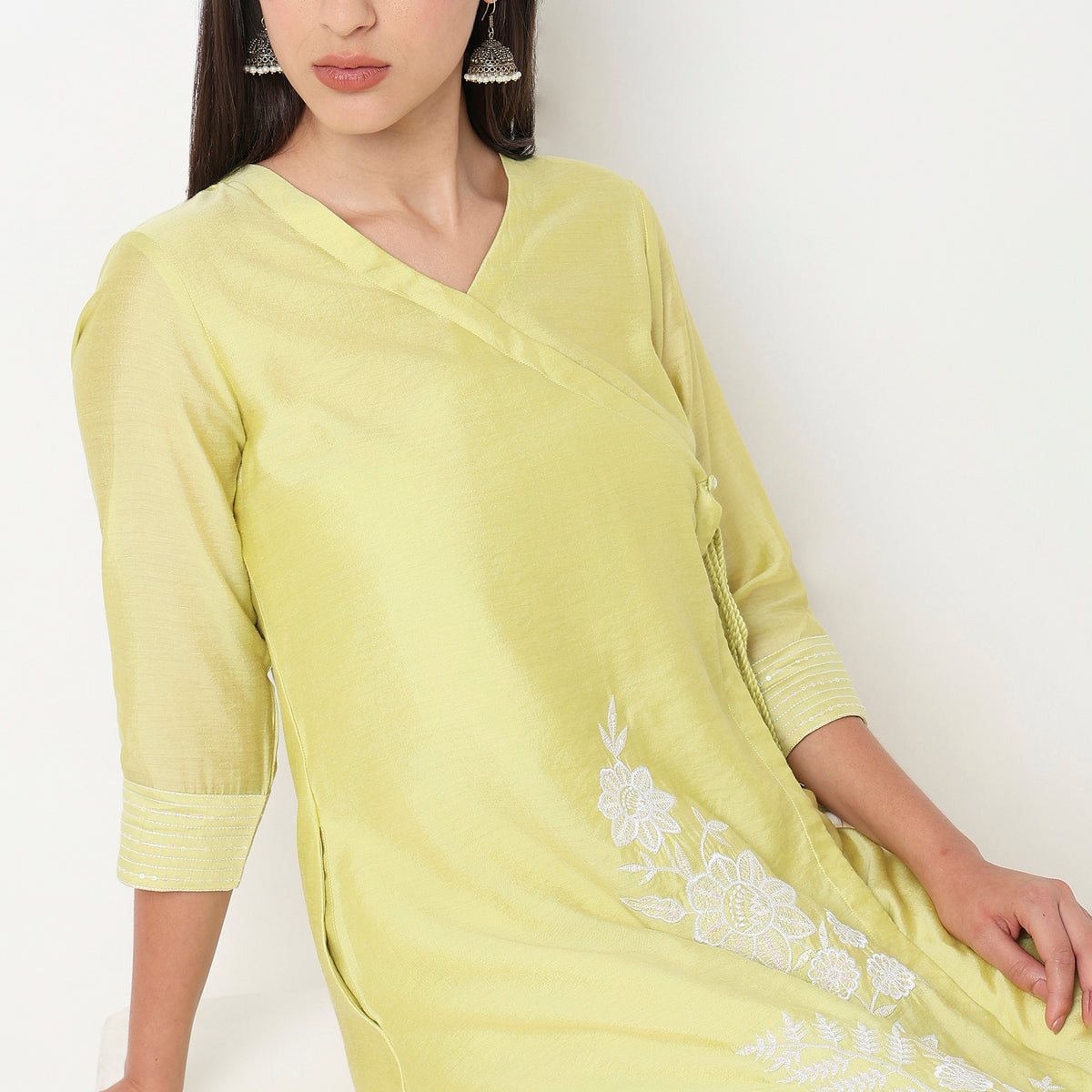 Flare Fit Embroidered Kurta