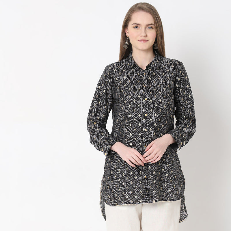 Straight Fit Printed Kurta