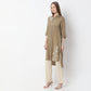 Embroidered Above Knee Flared Workday Staples High-Low Kurta