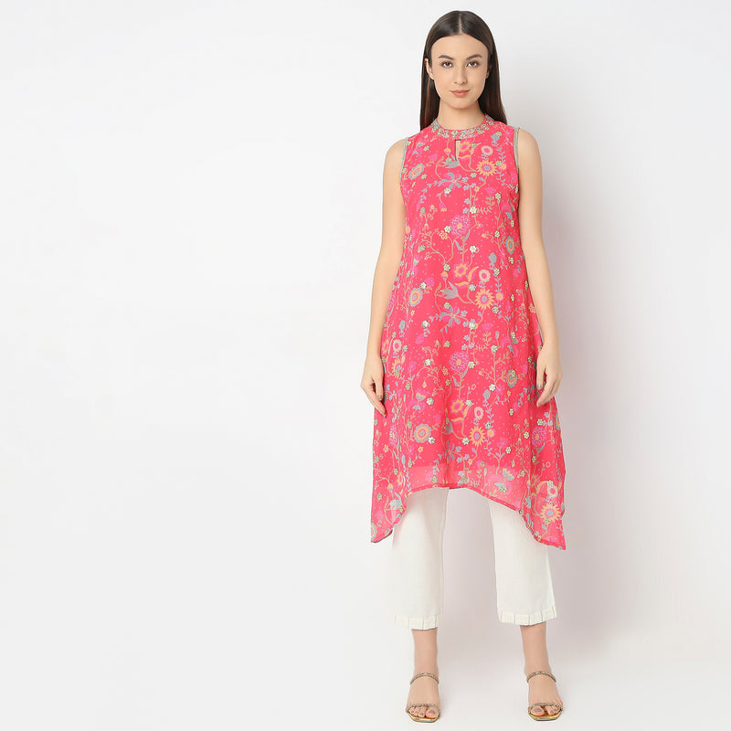 Flare Fit Printed Kurta