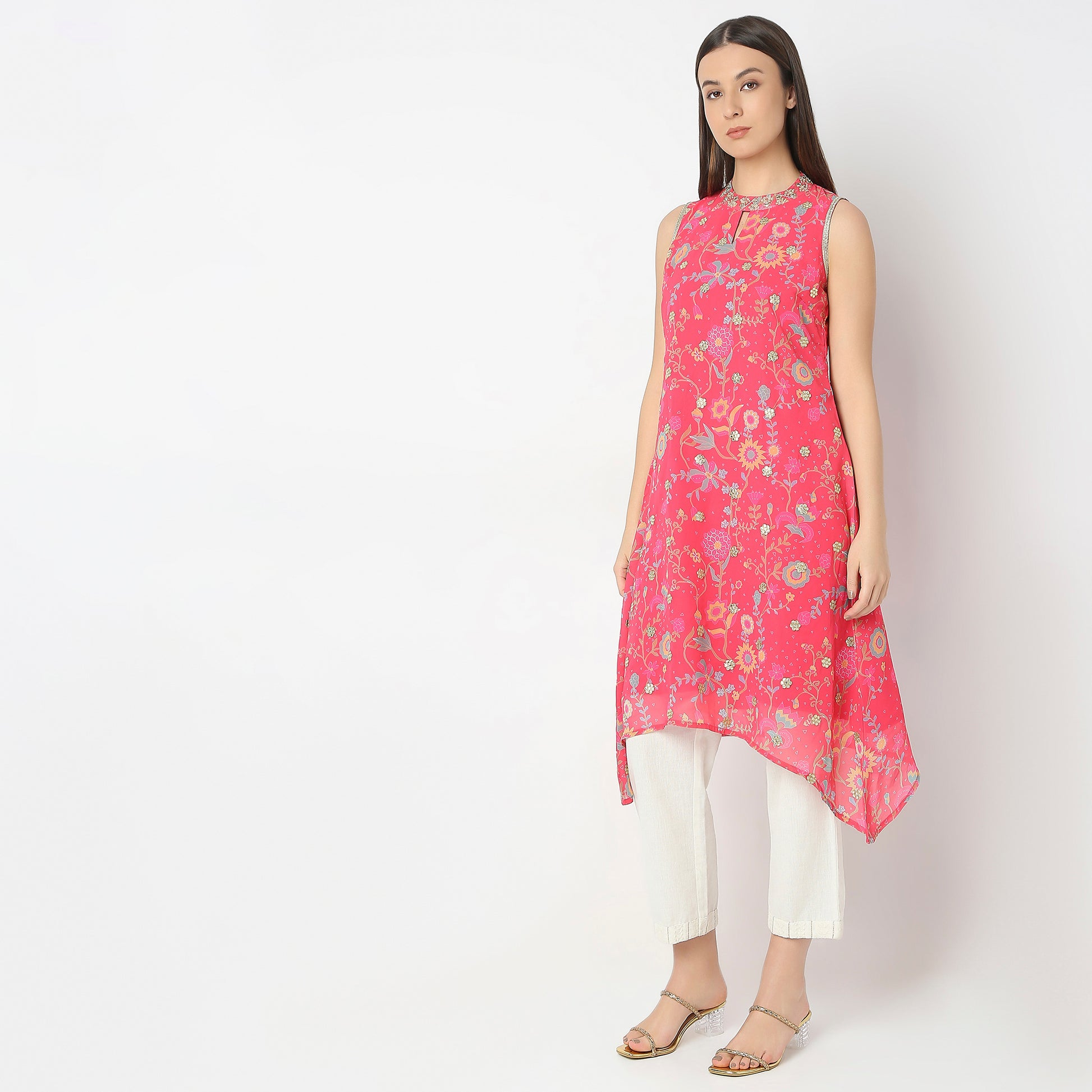 Flare Fit Printed Kurta