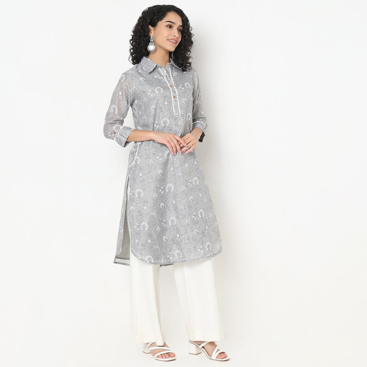 Flare Fit Printed Kurta