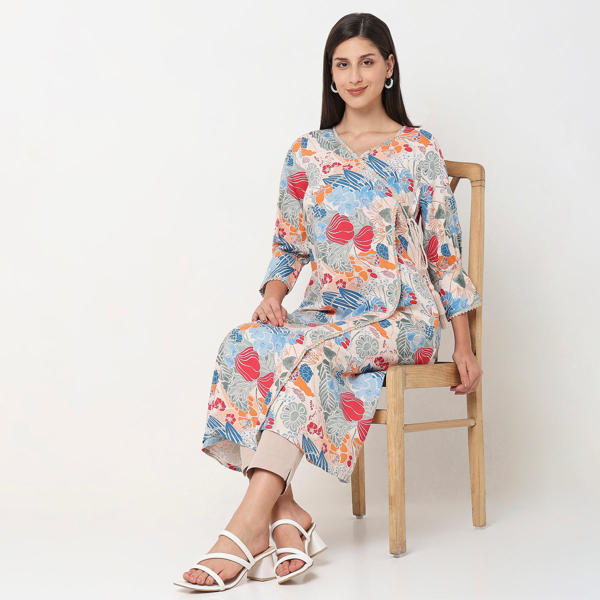 Flare Fit Printed Kurta