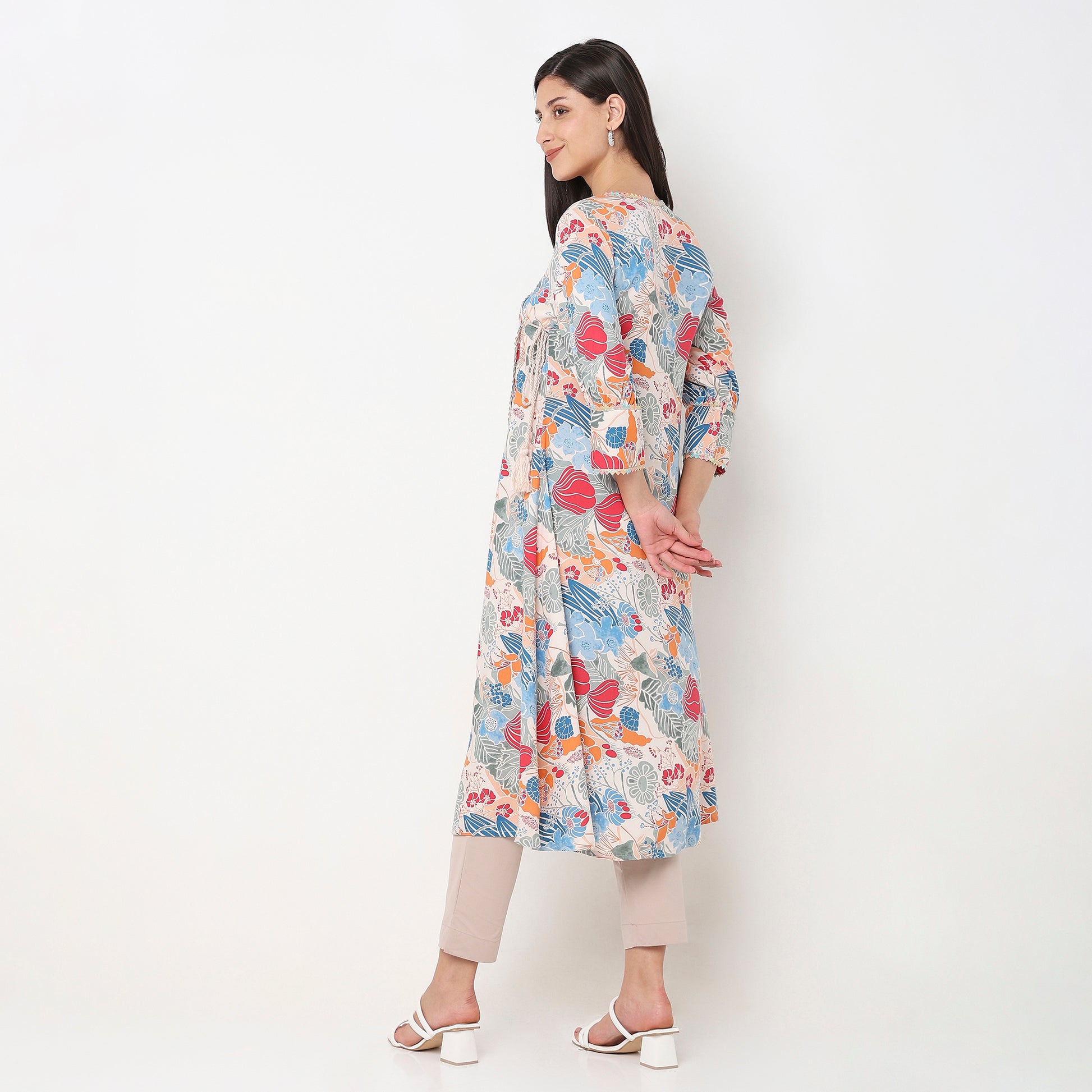 Flare Fit Printed Kurta